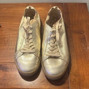 Sam Edelman Metallic Gold Sneakers